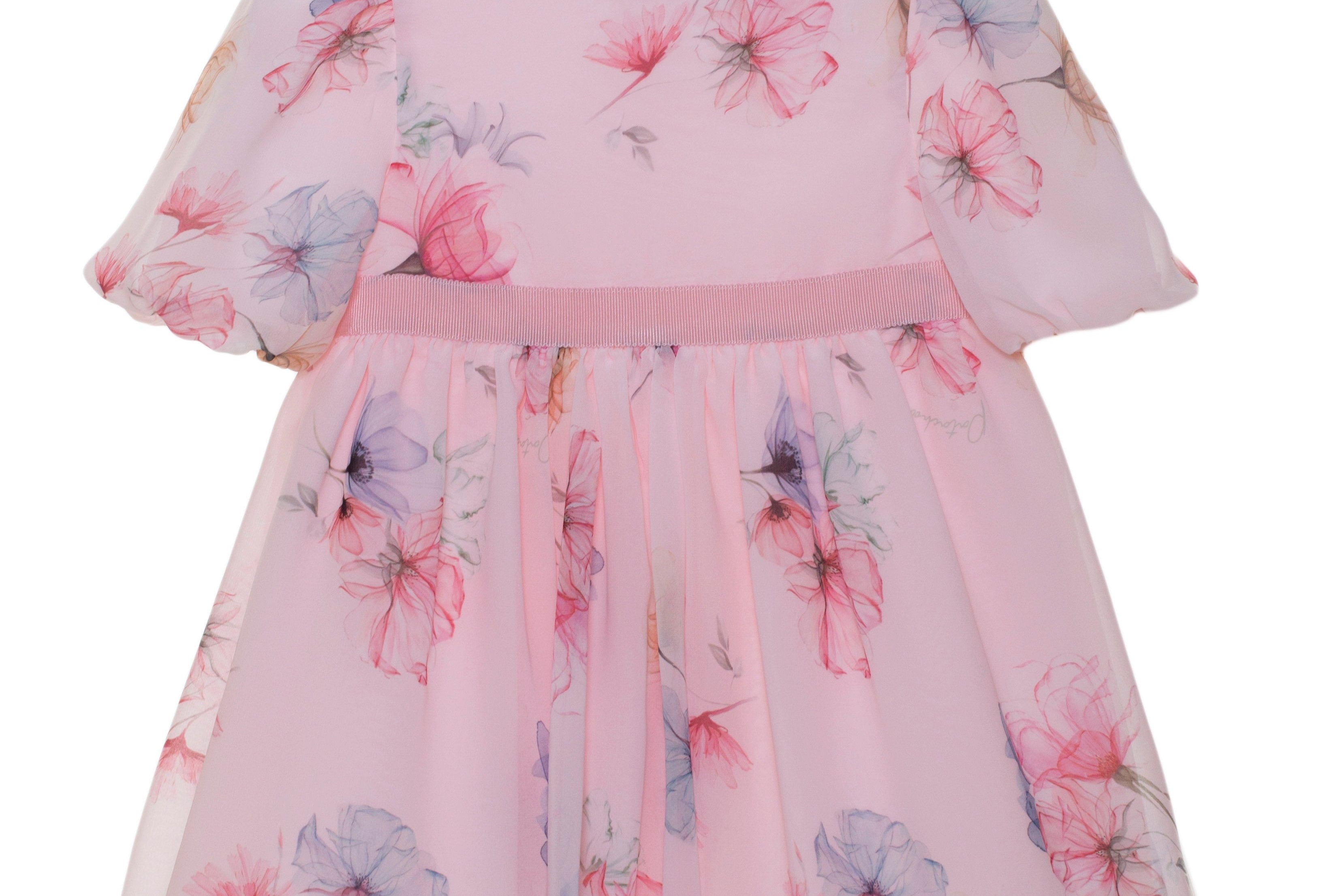 Purchase our Patachou Floral Chiffon Dress in Pink Online in Montreal