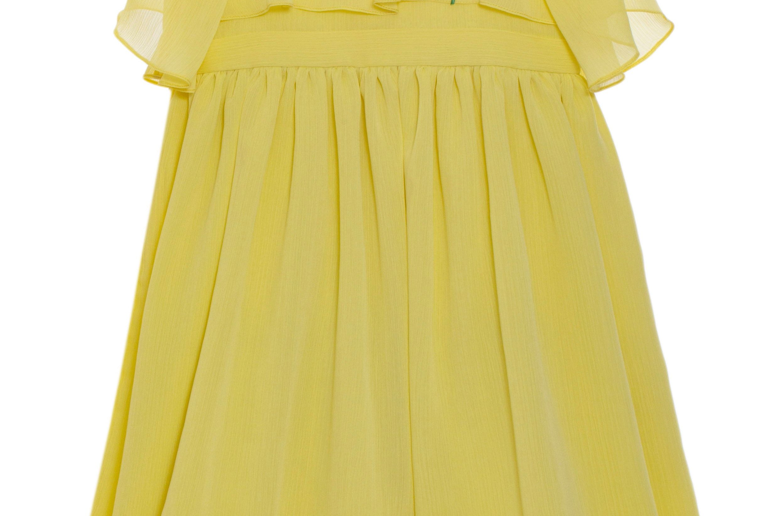 Purchase our Patachou Girls Flare Chiffon Yellow Dress Online in Montreal