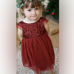 Purchase our Les Petits Inclassables Burgundy Sequin Dress Online in Montreal