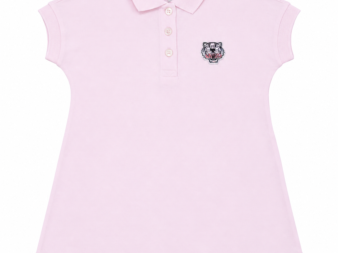 Kenzo Cotton Polo Dress in Pink