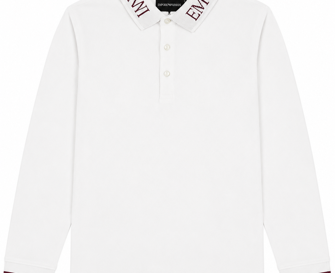 Emporio Armani White  Boys Polo Shirt