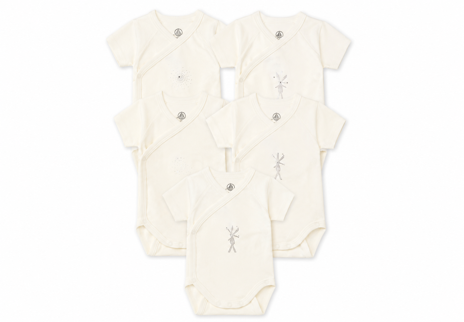 Petit Bateau Set of 5 Bodies