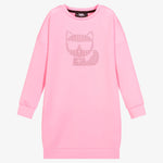 Purchase our Karl Lagerfeld Girls Pink Sweatshirt Dress Online in Montreal