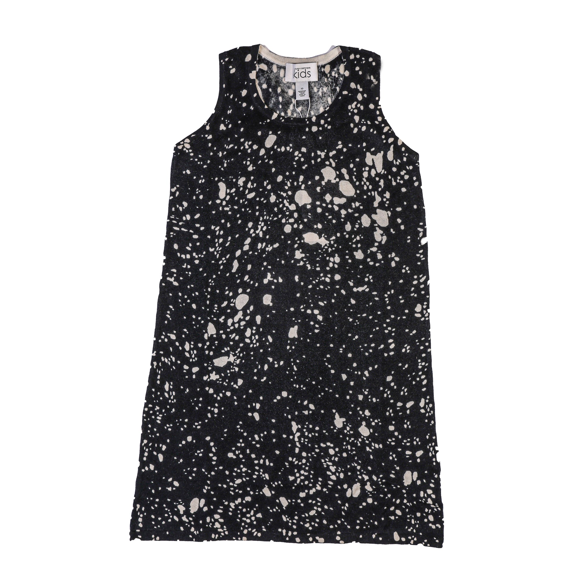 Black sleeveless dresses for girls with brush strokes in white. Top choice for formal girls party dresses.