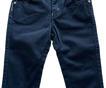 Emporio Armani Stretch Cotton Pants in Navy