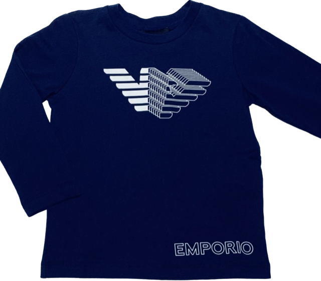 Emporio Armani Logo-Print Long-Sleeved T-Shirt