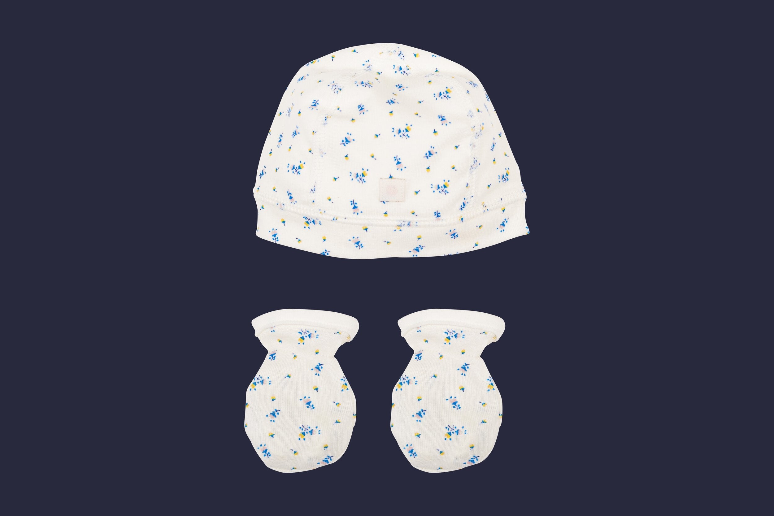 Petit Bateau Set of Hat and Mittens