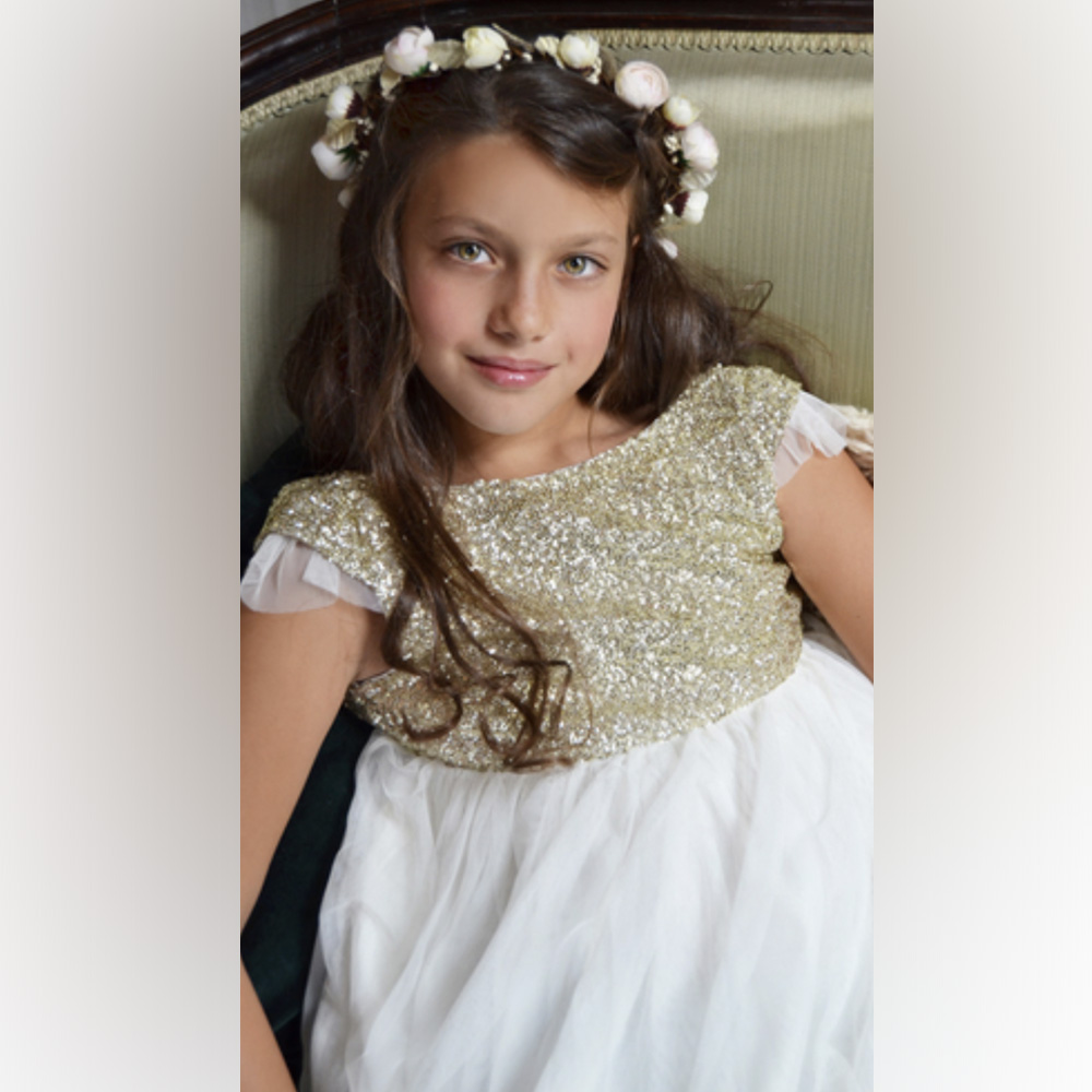 Les Petits Inclassables Gold Sequin Dress