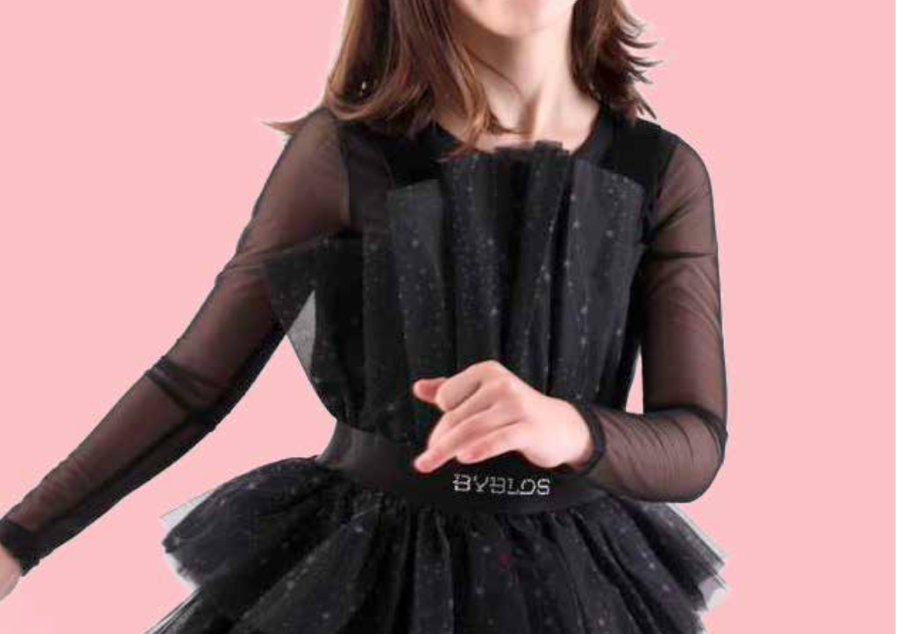 Purchase our Byblos Glitter Tulle Black Dress for Girls Online in Montreal
